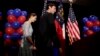 Democratic candidate for 6th congressional district Jon Ossoff, right, steps onstage with his fiancee Alisha Kramer to announce he conceded to Republican Karen Handel at his election night gathering in Atlanta, Georgia, June 20, 2017. 