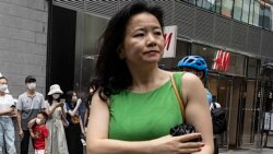 资料照：被中国当局扣押的澳籍华裔媒体人、中共央视英文频道CGTN的著名主持人成蕾 （2020年8月12日）