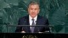 O'zbekiston Prezidenti Shavkat Mirziyoyev BMT minbarida, Nyu-York, AQSh, 19-sentabr, 2017-yil.