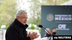 El presidente de México, Andrés Manuel López Obrador, durante su discurso en la central termoeléctrica “José López Portillo” el 24 de octubre de 2020.