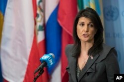 Embajadora de EE.UU. ante la ONU, Nikki Haley.