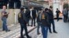 Turkish police cordon off an area close to an underground car park, where authorities earlier found a vehicle belonging to the Saudi Consulate, in Istanbul, Oct. 22, 2018.