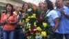 Opositores venezolanos marcharon hasta la sede del SEBIN en Caracas, lunes 15 de octubre de 2018 para exigir justicia tras la muerte del concejal Fernando Albán.