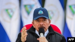 Foto del folleto difundido por la oficina de prensa de la Presidencia de Nicaragua que muestra al presidente Daniel Ortega, durante el 41 aniversario de la Revolución Sandinista, el 19 de julio 2020.