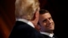 French President Emmanuel Macron (R) and U.S. President Donald Trump attend a joint news conference at the Elysee Palace in Paris, France, July 13, 2017.