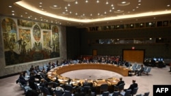 FILE - The U.N. Security Council meets at U.N. headquarters in New York, Feb. 26, 2020.