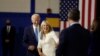 Democratic presidential candidate and former Vice President Joe Biden, his wife, Jill Biden, vice presidential candidate Senator Kamala Harris and her husband Douglas Emhoff are see in Wilmington, Delaware, Aug. 12, 2020.