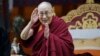 Tibetan spiritual leader the Dalai Lama greets devotees at the Buddha Park in Bomdila, Arunachal Pradesh, India, April 5, 2017. 
