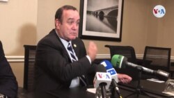Giammattei discute acuerdo migratorio en Washington