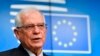 លោក Josep Borrell ប្រធាន​គោល​នយោបាយ​ការបរទេស​សហភាព​អឺរ៉ុប ថ្លែងទៅកាន់អ្នកសារព័ត៌មាននៅក្នុងសន្និសីទសារព័ត៌មាមួយ នៅទីស្នាក់ការកណ្តាលរបស់សហភាពអឺរ៉ុបនៅទីក្រុង Brussels ប្រទេសប៊ែលហ្សិក ថ្ងៃទី២៥ ខែមករា ឆ្នាំ២០២១។