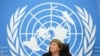 U.N. High Commissioner for Human Rights Michelle Bachelet attends a news conference at the European headquarters of the United Nations in Geneva, Switzerland, Dec. 9, 2020.