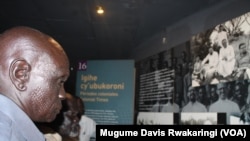FILE - South Sudanese tribal chiefs visit the Genocide Memorial in Kigali during a visit to Rwanda in October 2014.