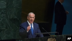 El primer ministro israelí Benjamin Netanyahu acusó a las Naciones Unidas de no haber hecho nada ante las amenazas de Irán contra su país.