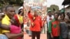 Abel Chivukuvuku), João Lourenço e Isaías Samakuva, em campanha para as eleições de 2017