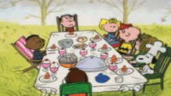 Fotograma de "A Charlie Brown Thanksgiving", uno de los especiales de Peanuts, para televisión, creados por Mendelson.