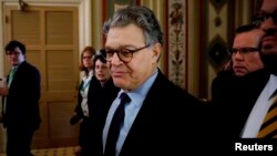 El senador demócrata por Minnesota Al Franken anunció la renuncia a su banca, el jueves, 7 de diciembre de 2017, en medio de acusciones de acoso sexual por parte de al menos ocho mujeres.