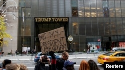 Protestas contra Donald Trump en Nueva York.