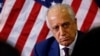 FILE - U.S. special envoy for peace in Afghanistan, Zalmay Khalilzad, talks with local reporters at the U.S. embassy in Kabul, Afghanistan, Nov. 18, 2018.