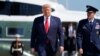 President Donald Trump boards Air Force One for a trip to Minnesota and Wisconsin, Aug. 17, 2020, in Andrews Air Force Base, Md. 