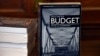 President Barack Obama's 2016 $4 trillion budget sits on a desk after being delivered to to the House Budget Committee office on Capitol Hill in Washington, Feb. 2, 2015.