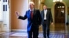 Senate Minority Leader Mitch McConnell walks to his office on Capitol Hill, Nov 12, 2014. 