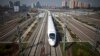 FILE - A CRH high-speed train leaves the Beijing South Station for Shanghai during a test run on the Beijing-Shanghai high-speed railway in Beijing, China.