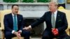President Donald Trump meets with Irish Prime Minister Leo Varadkar in the Oval Office of the White House, Thursday, March 14, 2019, in Washington. 