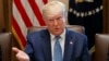 President Donald Trump speaks during a Cabinet meeting in the Cabinet Room of the White House, July 16, 2019. 