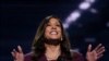 La senadora Kamala Harris durante su discurso de aceptación de la candidatura del Partido Demócrata de cara a las elecciones del 3 de noviembre.