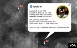 Con Google Moon se puede revivir el recorrido de los tripulantes del Apolo 11.