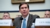 FILE - U.S. Secretary of the Army Mark Esper speaks during a House Armed Services Committee budget hearing on Capitol Hill in Washington, April 2, 2019.