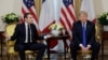 President Donald Trump meets French President Emmanuel Macron at Winfield House, Tuesday, Dec. 3, 2019, in London. (AP Photo/ Evan Vucci)