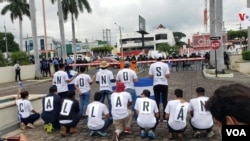 ARCHIVO - Protesta protagonizada por jóvenes nicaragüenses contra políticas del gobierno de Daniel Ortega. Foto: Daliana Ocaña, VOA.