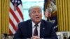 El presidente de Estados Unidos, Donald Trump, anuncia el acuerdo entre Baréin e Israel en la Casa Blanca el 11 de septiembre del 2020. 