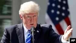 El presidente de EE.UU., Donald Trump, habló sobre las tensiones con Corea del Norte durante una rueda de prensa conjunta en la Casa Blanca con el primer ministro de España, Mariano Rajoy. 