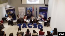 Učesnice rasprave u EU info centru "Kako komuniciramo EU"