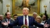 U.S. President Donald Trump delivers remarks on a range of subjects during an event in the Roosevelt Room at the White House in Washington, May 9, 2019.