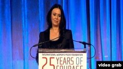Brankica Stanković prilikom primanja nagrade prošle nedelje u Njujorku
