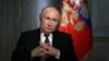 Tổng thống Nga Vladimir Putin phát biểu trước ống kính ở Moscow, Nga, vào ngày 12/3/2024.