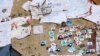 Blood-stained national ID papers and voters' photos are seen on the ground outside a voter identification card center after a suicide attack in Kabul, April 22, 2018.