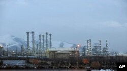 FILE - The heavy water nuclear facility is seen near Arak, 150 miles (250 kilometers) southwest of the capital Tehran, Iran, Jan. 15, 2011. 