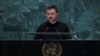 Ukraine's President Volodymyr Zelenskyy addresses the 79th United Nations General Assembly, at U.N. headquarters in New York, Sept. 25, 2024.