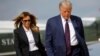 El presidente Donald Trump y la primera dama, Melania Trump, embarcan en el Air Force One, el pasado 29 de septiembre, parar viajar rumbo a Cleveland, Ohio, y participar en el primer debate presidencial.