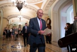 Chuck Schumer, líder de minoría demócrata en el Senado. Foto de archivo.