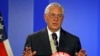 U.S. Secretary of State Rex Tillerson speaks during a news conference in Bogota, Colombia, Feb. 6, 2018