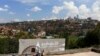 A banner that reads "Remembering 20 years" is erected at the Kigali Genocide Memorial grounds in Kigali, Apr. 2, 2014. 