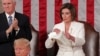 Speaker of the House Nancy Pelosi rips up a copy of U.S. President Donald Trump's speech after his State of the Union address to a joint session of the U.S. Congress in the House Chamber of the Capitol in Washington, Feb. 4, 2020.