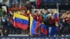 Venezuela fans react after winning the Conmebol 2024 Copa America tournament group B football match against Mexico at SoFi Stadium in Inglewood, California on June 26, 2024. (Photo by Patrick T. Fallon / AFP)