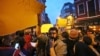 Supporters of the "No" vote protest against the referendum outcome in Istanbul, April 17, 2017. 