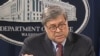 U.S. Attorney General William Barr speaks at a news conference on nationwide protests in response to the death of George Floyd, June 4, 2020, at the Justice Department in Washington.